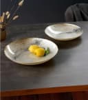 Ritzenhoff & Breker Servierschale AREZZO 33 cm Steinzeug Weiß Braun Grau Bild 1