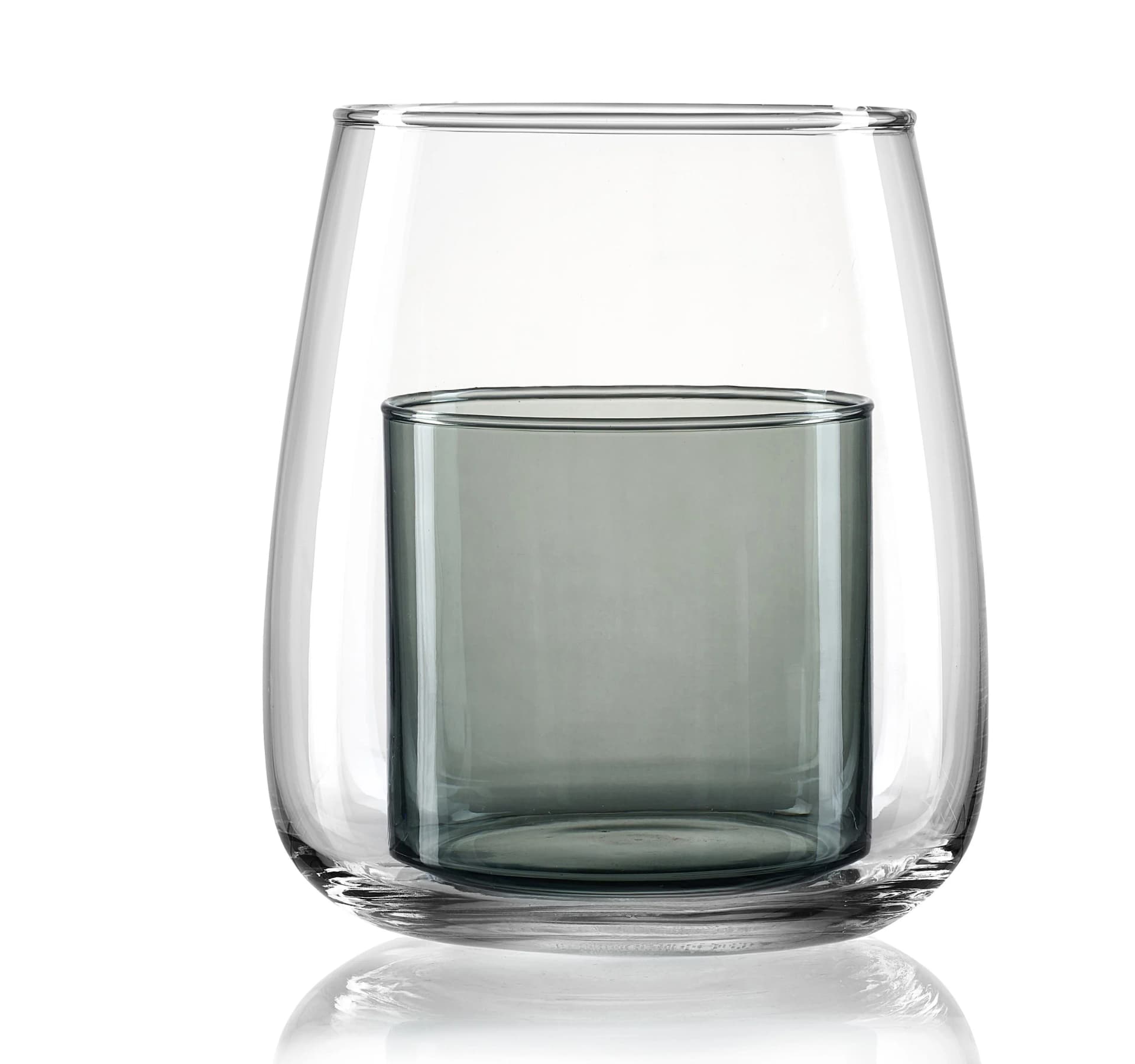 Ritzenhoff & Breker Windlicht DUO Grau Glas 2-teilig
