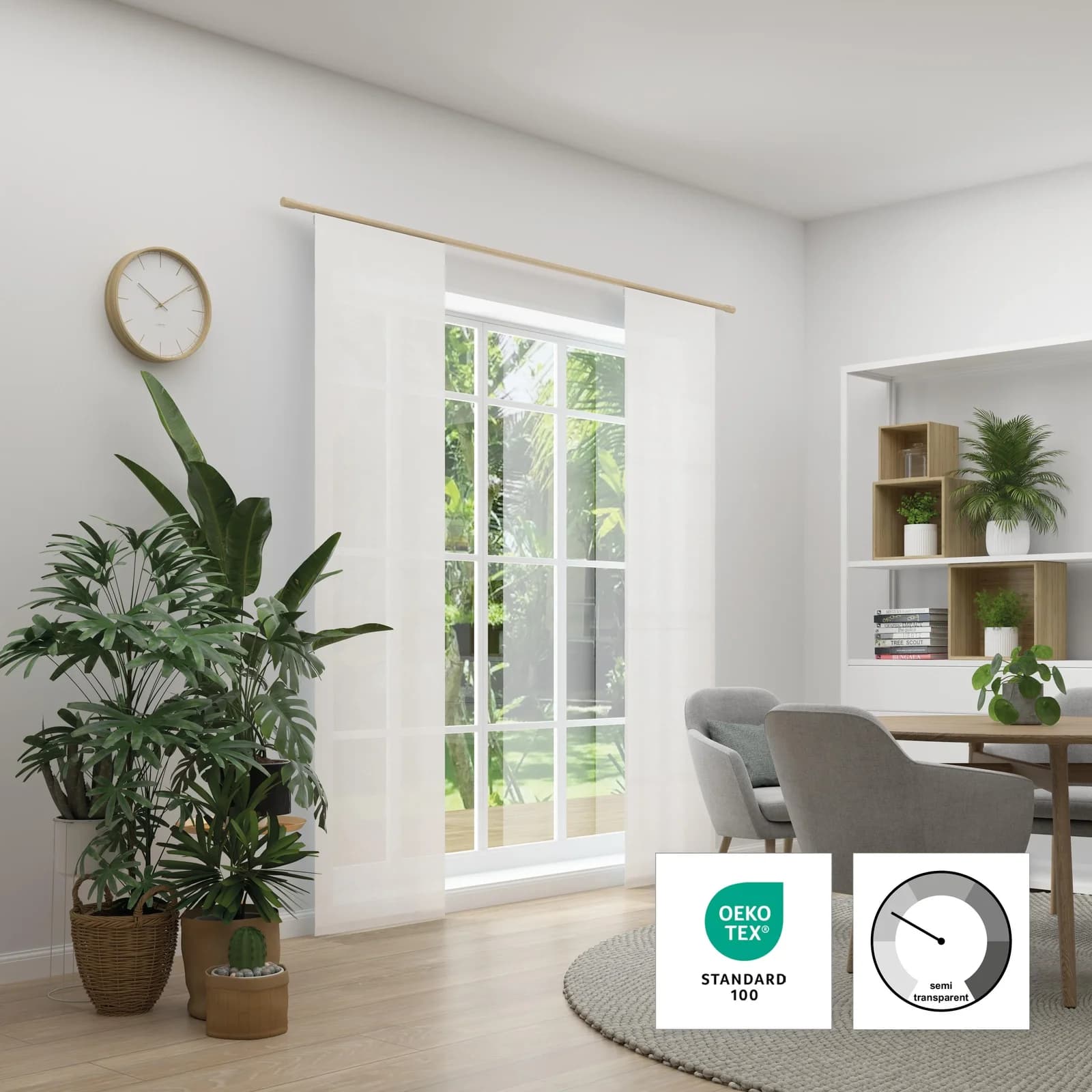 NEUTEX FOR YOU Schiebegardine Biella Beige Jacquard