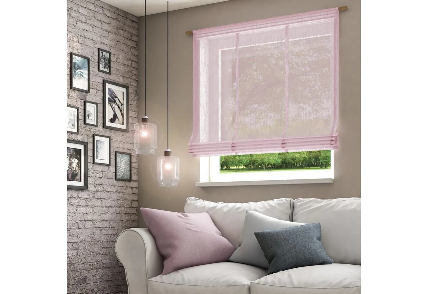 NEUTEX FOR YOU Raffrollo Libre-ECO Lila 100% Polyester Stangendurchzug - Bild 2