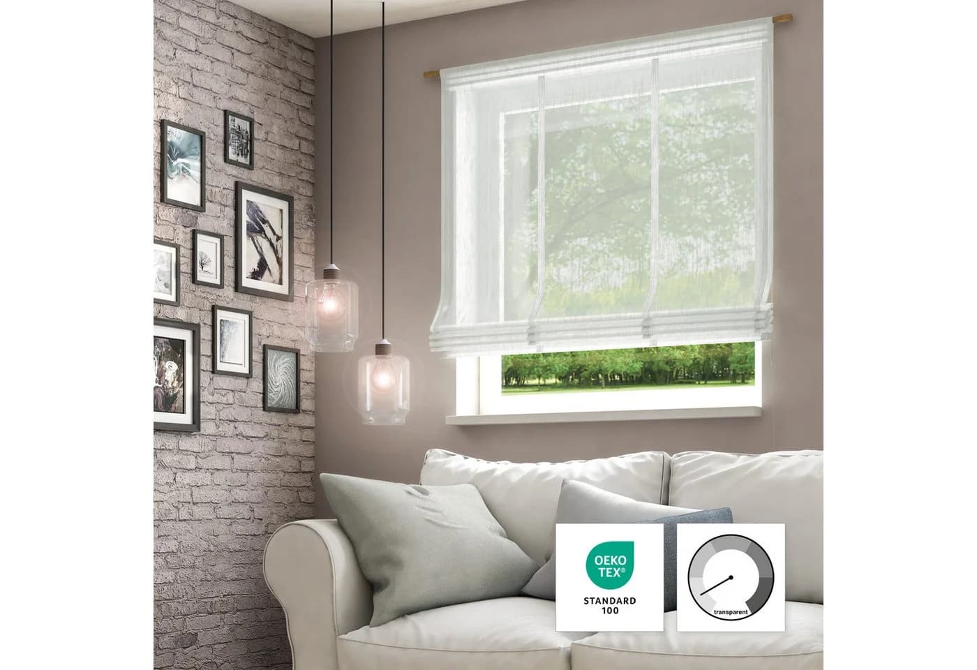 NEUTEX FOR YOU Raffrollo Libre-ECO Beige Jacquard - Bild 4