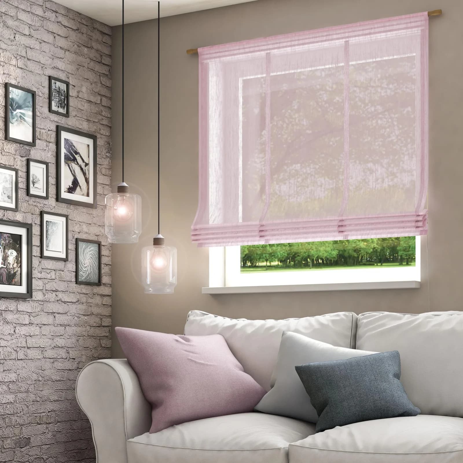 Neutex for you Raffrollo Libre-ECO Lila Jacquard