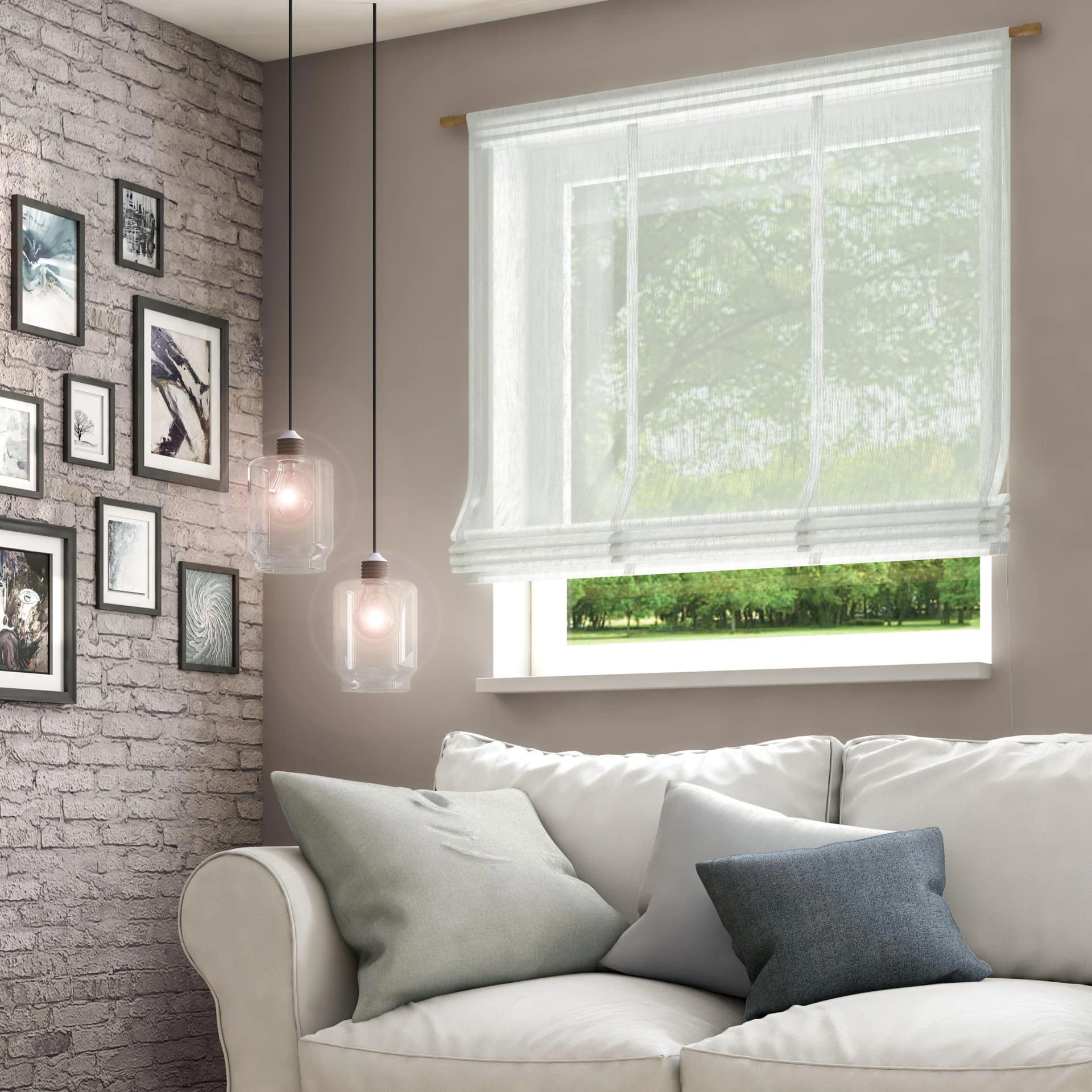 Raffrollo NEUTEX FOR YOU "Libre-ECO" Gr. 5, beige, Jacquard, 140x140cm