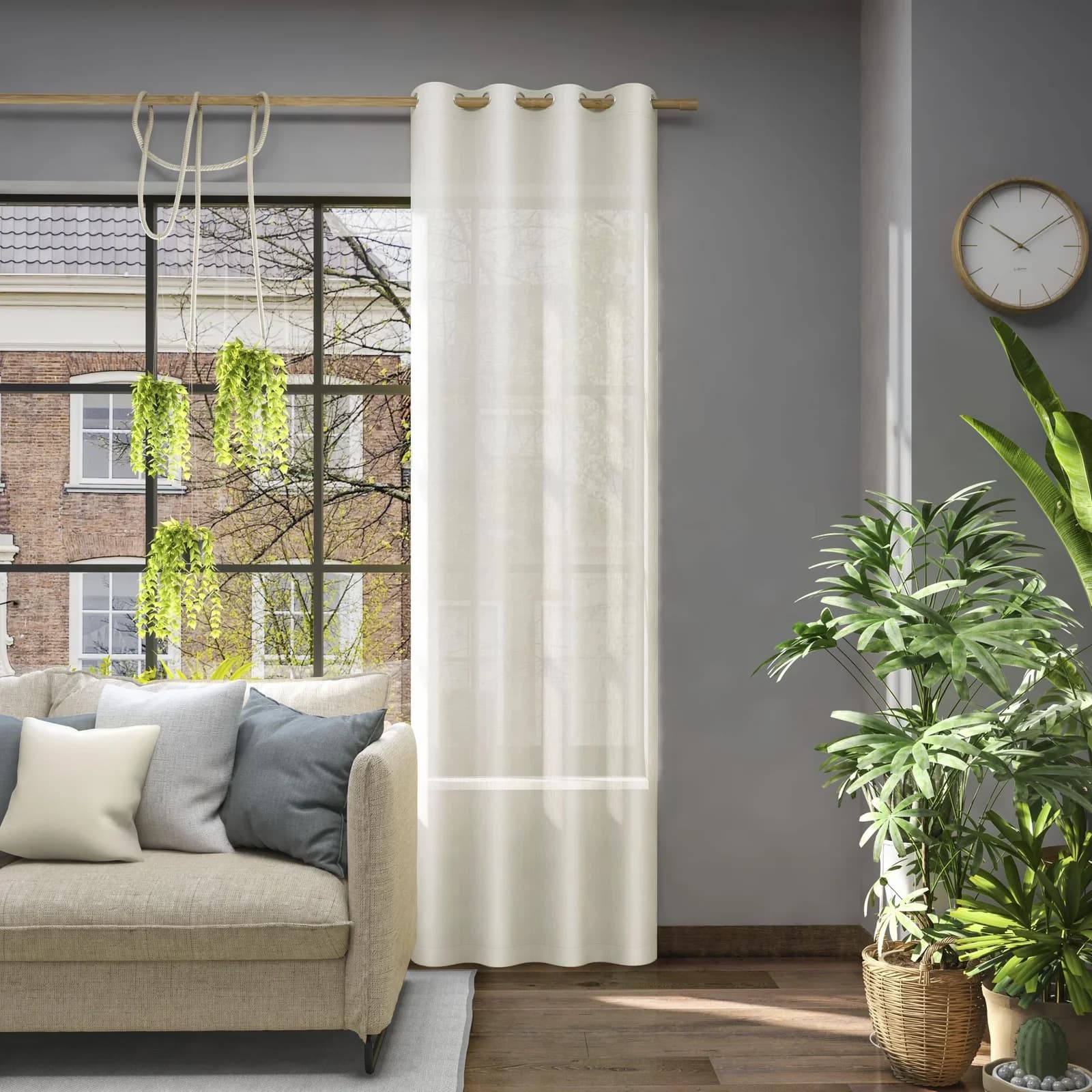 NEUTEX FOR YOU Libre-ECO Vorhang Beige Ösenschal Polyester