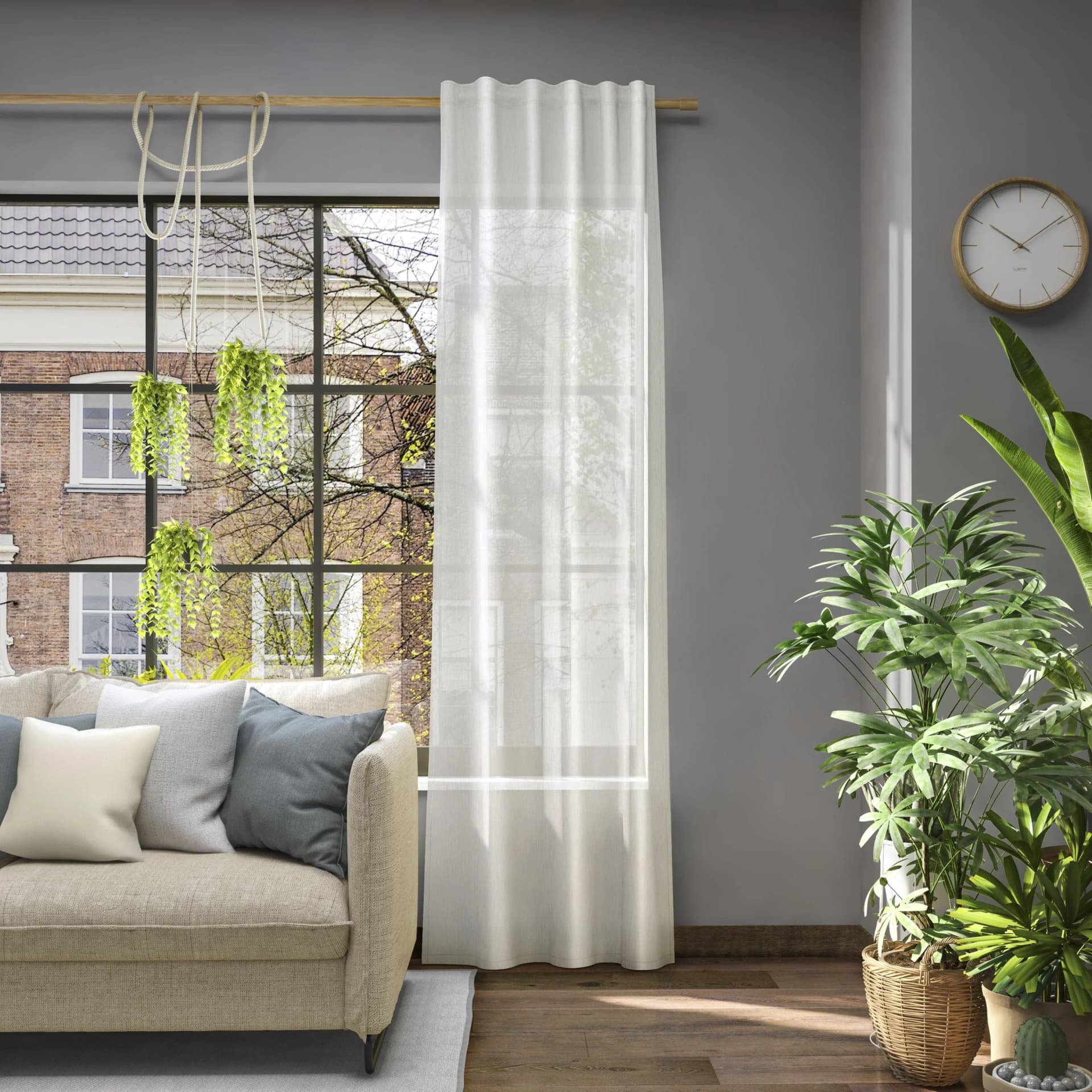 NEUTEX FOR YOU Vorhang Libre-ECO Beige Jacquard Polyester