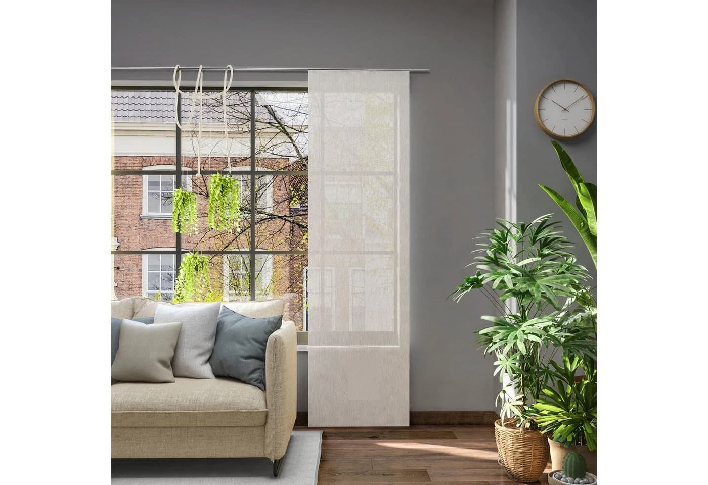 Schiebegardine NEUTEX FOR YOU Libre-ECO Braun Leinenoptik