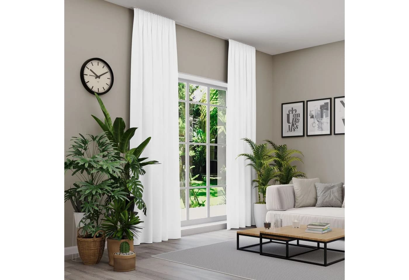 NEUTEX FOR YOU Linessa Vorhang Weiß Jacquard Schlaufen Blickdicht - Bild 5