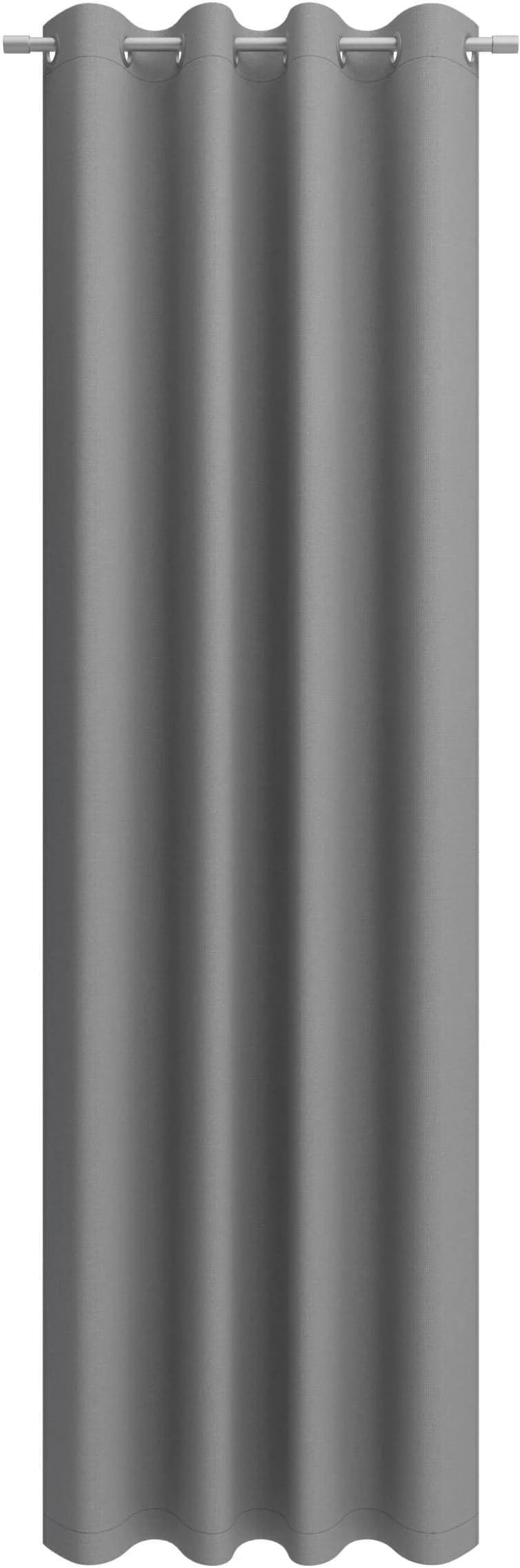 NEUTEX FOR YOU Linessa Vorhang Hellgrau Ösenschal Polyester