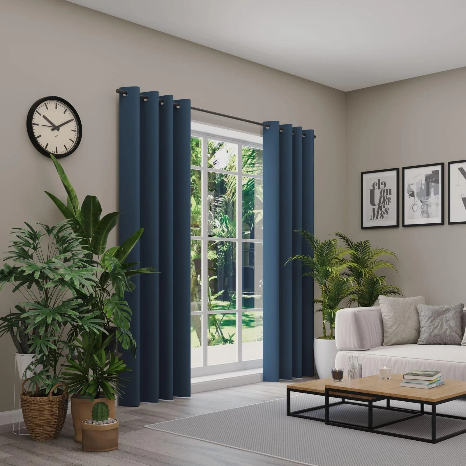 Neutex for you! Verdunkelungsvorhang INSULA Blau Uni-Dimout