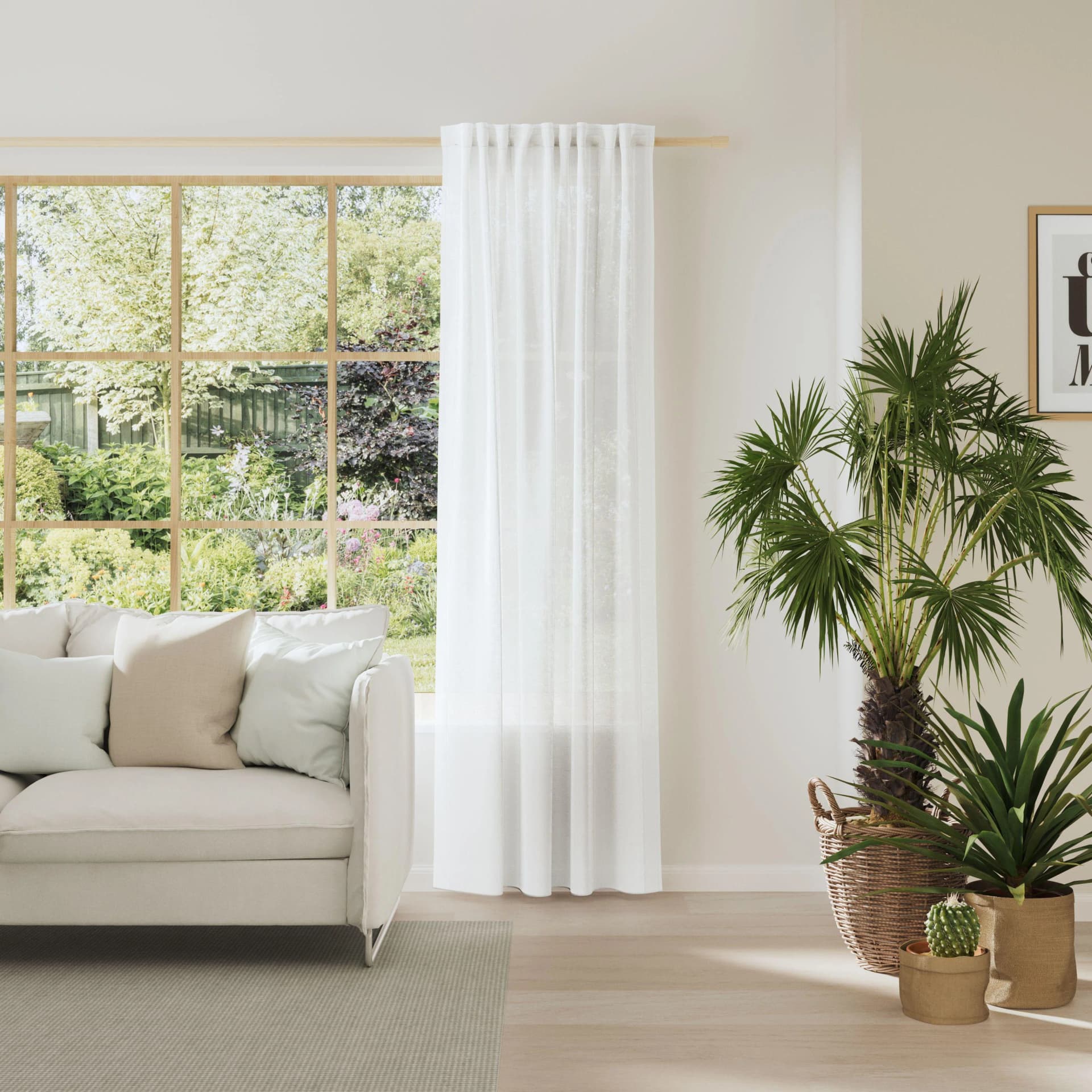 Vorhang Neutex for you! NURO Weiß Bouclé-Optik