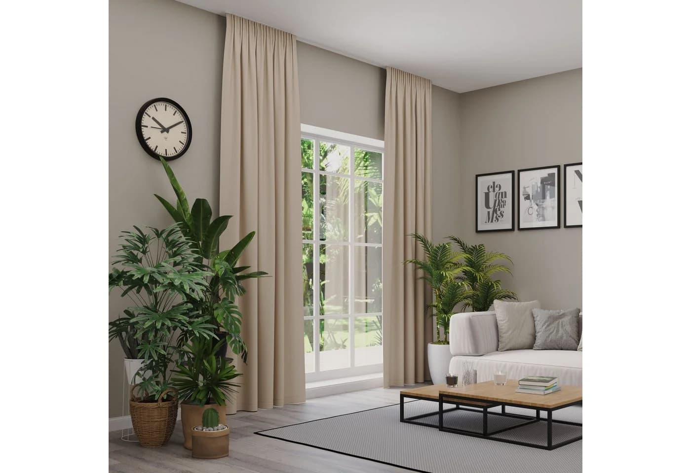 Neutex for you! Verdunkelungsvorhang INSULA Beige Uni-Dimout
