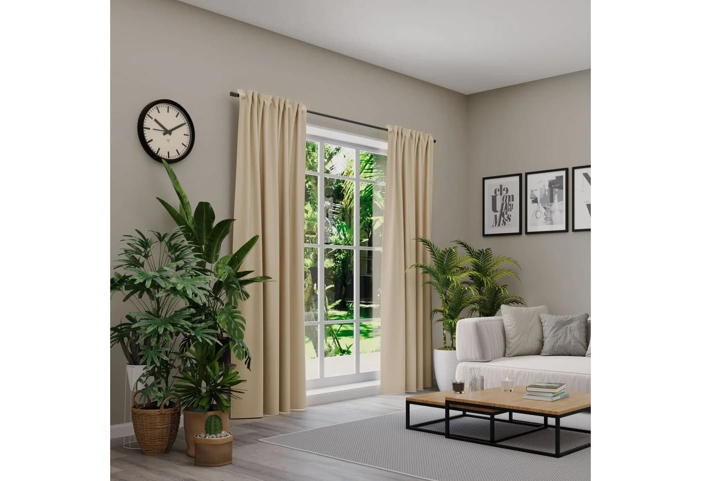 Neutex for you! Verdunkelungsvorhang INSULA Beige Uni-Dimout - Bild 5