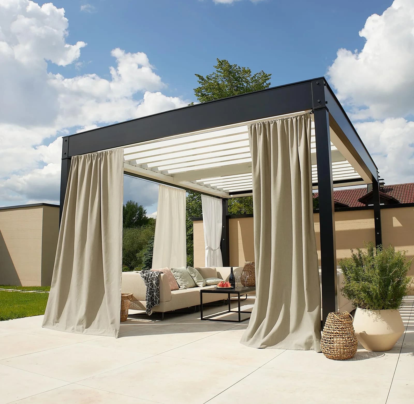 Neutex for you Outdoorvorhang SOLERO Beige Maßanfertigung