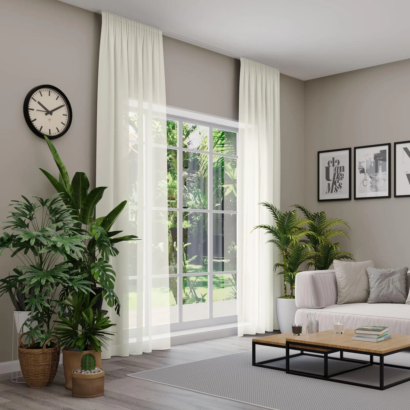 Neutex for you! Vorhang EVA Weiß Uni-Voile Maßanfertigung