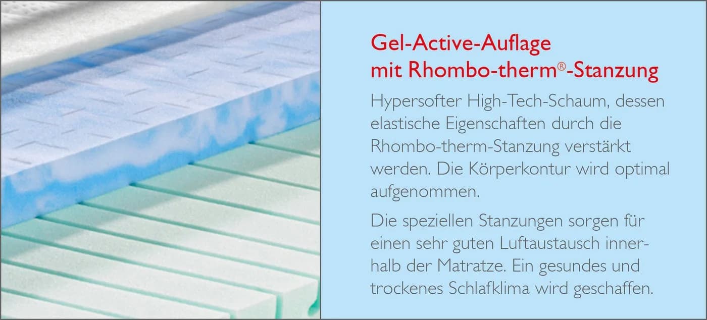 Badenia Trendline® 7-Zonen-Kaltschaummatratze BT 320 Plus Gel Active - Bild 4