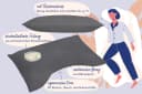 Ergonomisches Schlafkissen aus Viscoschaumstäbchen und Mikroplüsch Bild 3