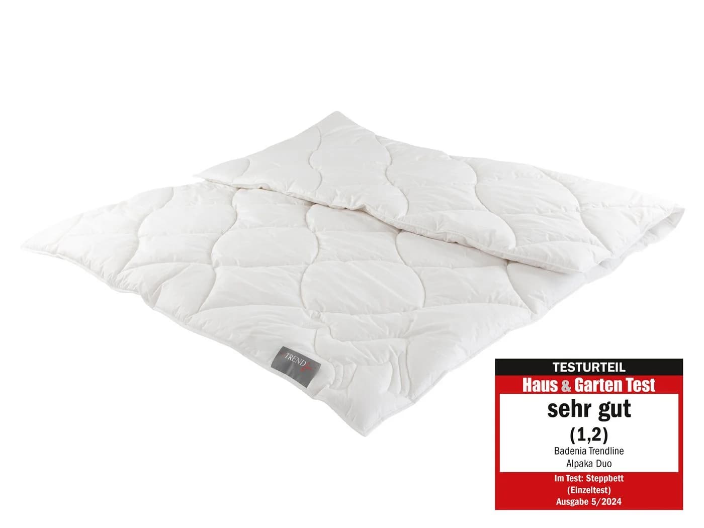 Badenia Trendline Alpaka Bettdecke Warm 100% Alpakahaar Baumwolle Weiss - Bild 2