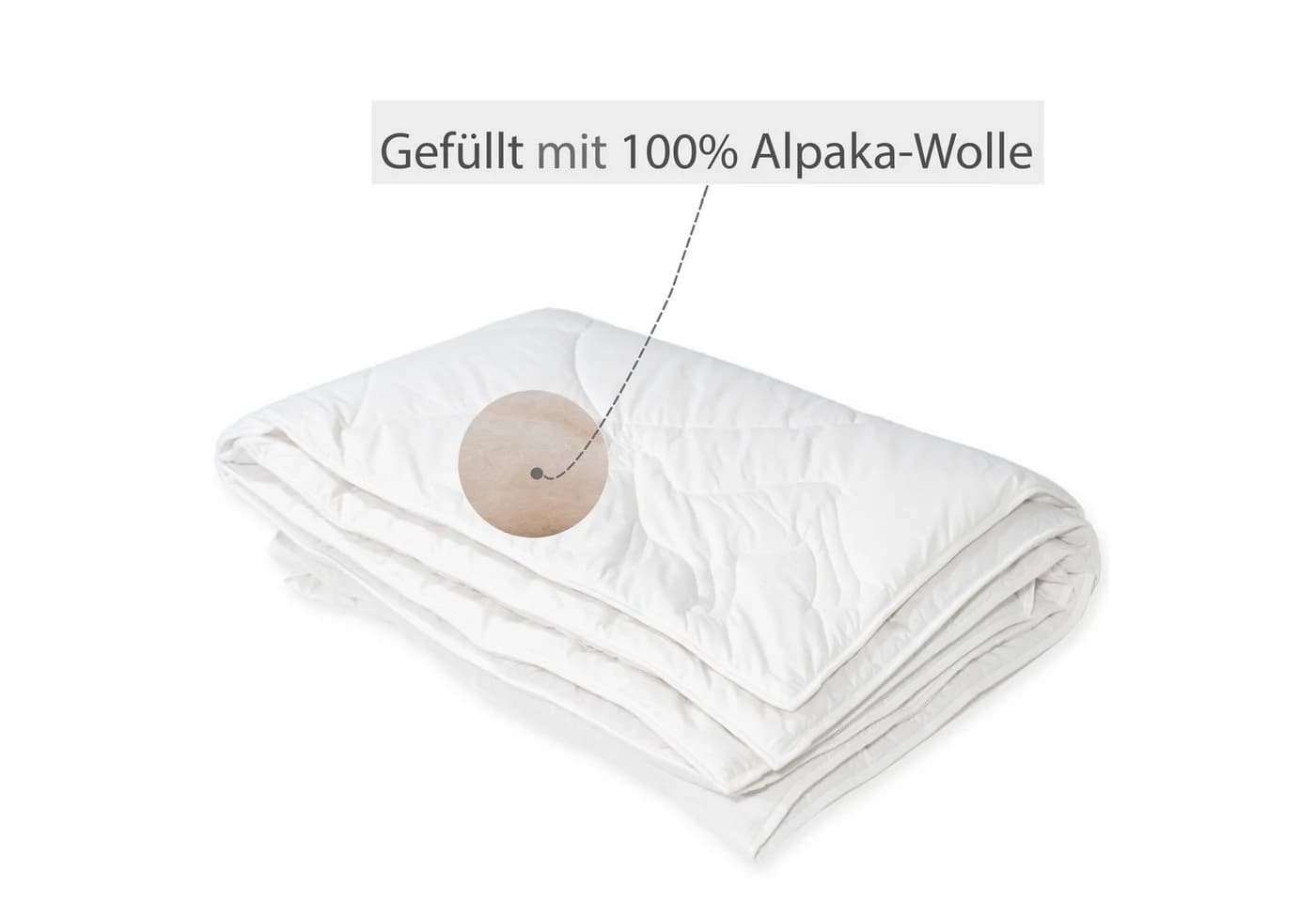 Badenia Trendline Naturhaarbettdecke Alpaka 100% Baumwolle Mono Steppbett
