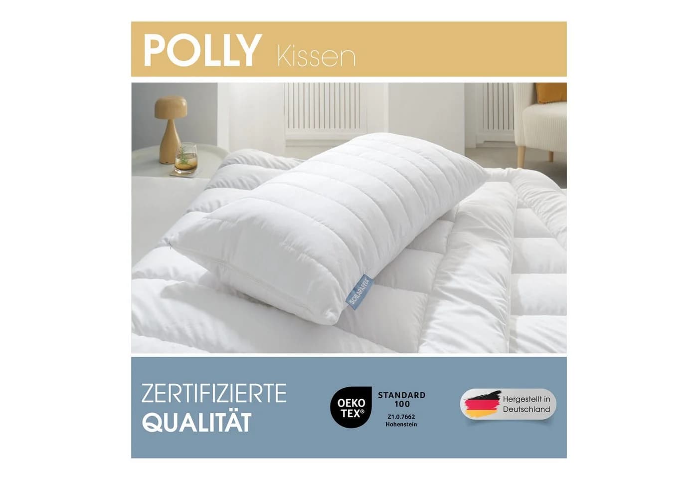 Schlaraffia POLLY Kopfkissen Polyester-Markenhohlfaser Weiß