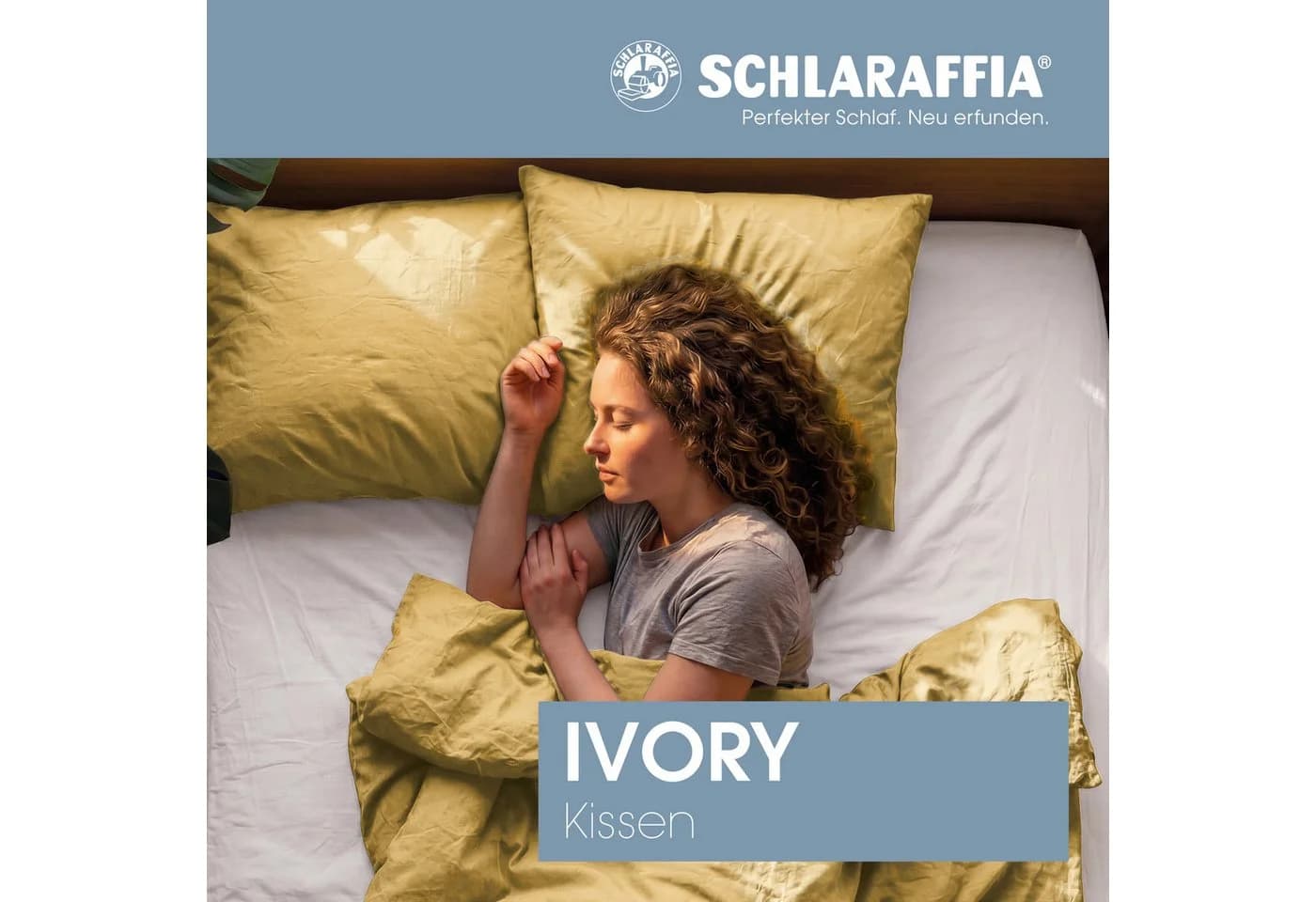 Schlaraffia Kopfkissen IVORY 100% Baumwolle Polyester-Hohlfaser - Bild 4