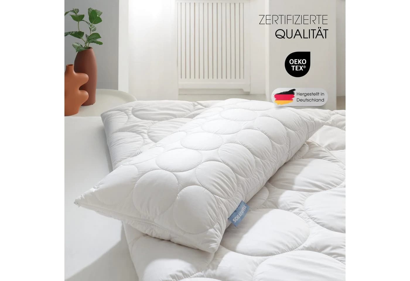 Schlaraffia Kopfkissen Alba 40x80 cm Alpakahaar Weiß - Bild 2