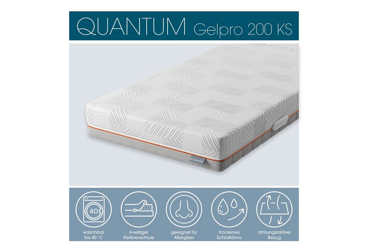 Schlaraffia Quantum GelPro 200 KS Kaltschaummatratze 7-Zonen Gelschaumauflage - Bild 4