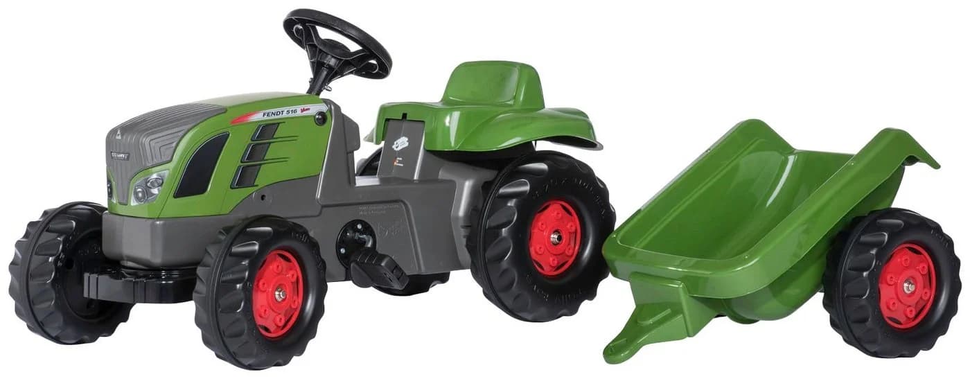 ROLLY TOYS Fendt 516 Vario Trettraktor Grün mit Anhänger