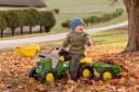 ROLLY TOYS Trettraktor John Deere grün mit Anhänger und Lader Bild 3