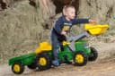 ROLLY TOYS Trettraktor John Deere grün mit Anhänger und Lader Bild 4
