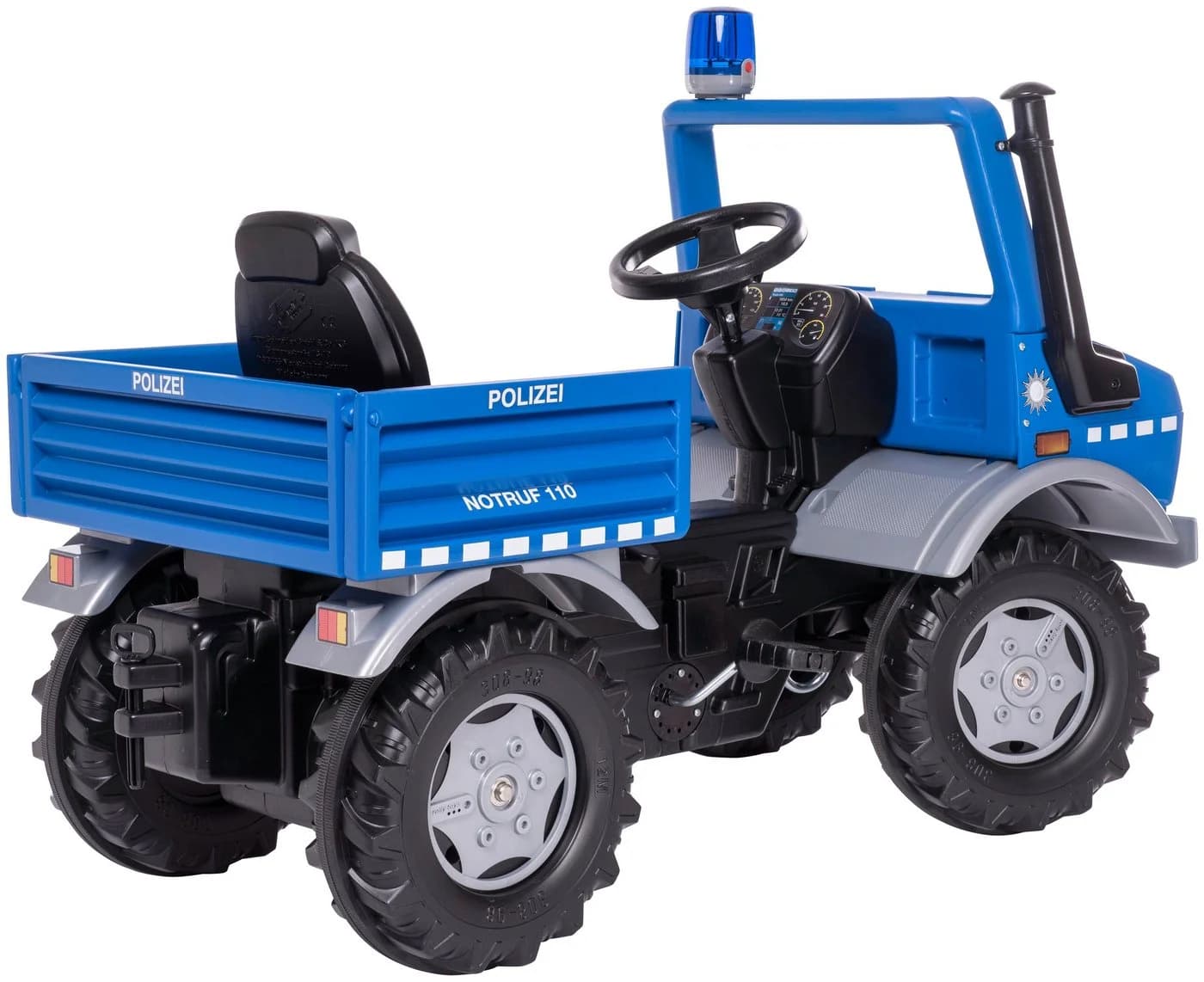 ROLLY TOYS rollyUnimog Polizei Tretfahrzeug Blau mit rollyFlashlight - Bild 4