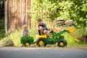 ROLLY TOYS Trettraktor John Deere mit Lader und Trailer Grün Bild 1