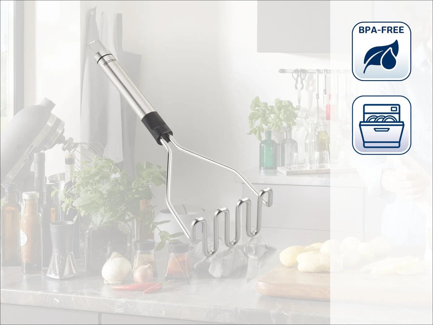 Leifheit Kartoffelstampfer Edelstahl Schwarz