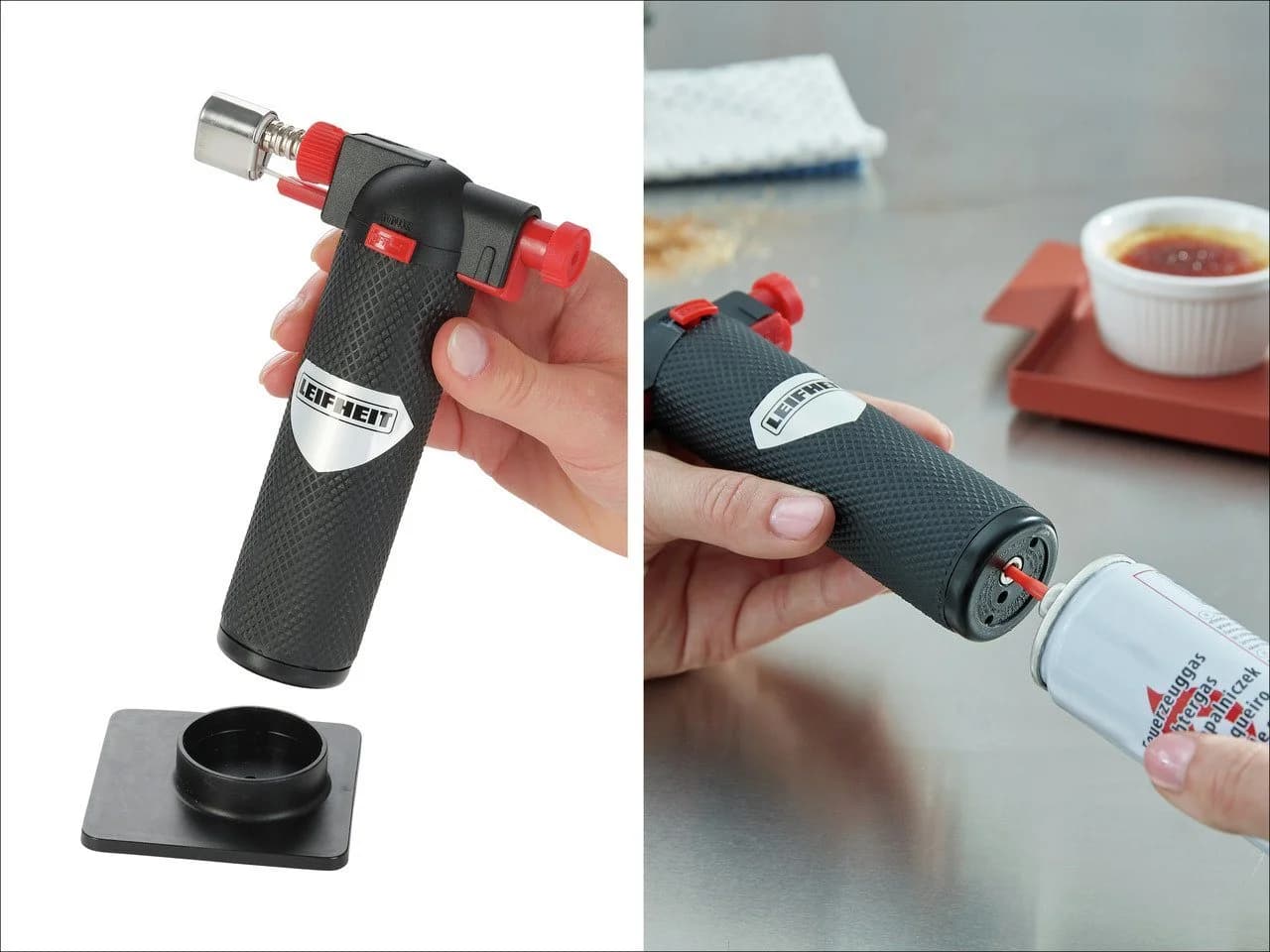 LEIFHEIT Flambierbrenner PorLine Rot Schwarz Silber Kunststoff Metall - Bild 3