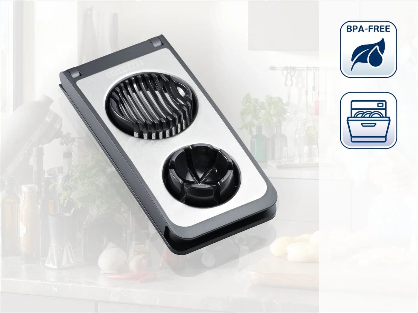 Leifheit Eierschneider Combi Edelstahl Küchenorganizer