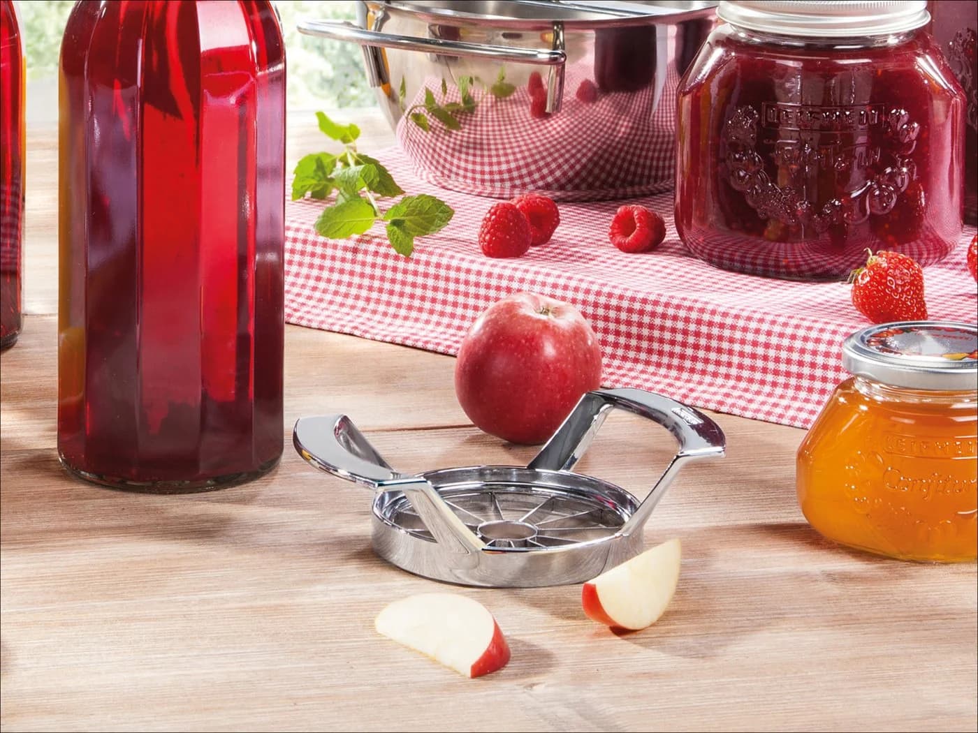 Leifheit Obstschneider Apfelteiler Silber 1-tlg. mit 12 Edelstahlklingen
