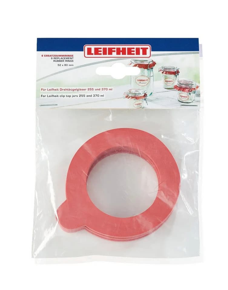 Leifheit Ersatzgummiringe 52x80mm 6-tlg. für Drahtbügelgläser - Bild 5