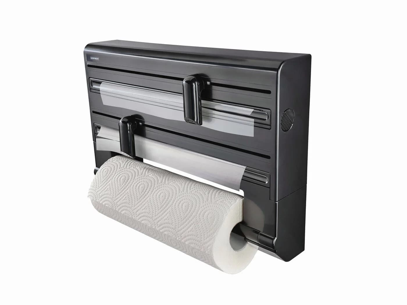 Leifheit Küchenrollenhalter Parat Black 3 Rollen Messerscharfe Klingen - Bild 2
