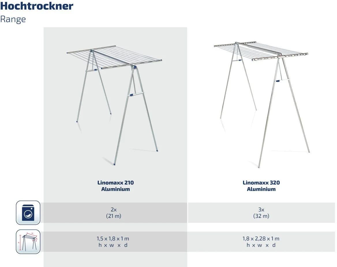 Leifheit LinoMaxx 210 Wäscheständer Silber Aluminium - Bild 5