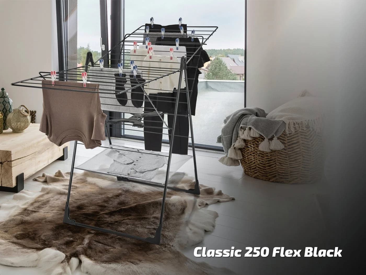 Leifheit Wäscheständer Classic 250 Flex Black 25m Trockenlänge - Bild 3