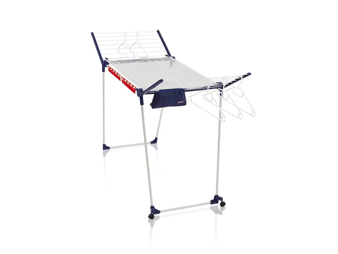 Leifheit Wäscheständer Pegasus 200 Solid Deluxe Mobile Weiß/Blau/Rot - Bild 2