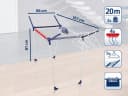 LEIFHEIT Pegasus 200 Wäscheständer Blau Weiß mit 20m Trockenlänge Bild 5