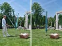 Leifheit Wäschespinne Linomatic 500 Deluxe, 50m Leinenlänge, Leinenautomatik, einfach öffnen, Leinen geschützt Bild 4