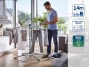 LEIFHEIT LinoPop-Up 140 Wäschespinne Grün/Silber Aluminium Bild 1
