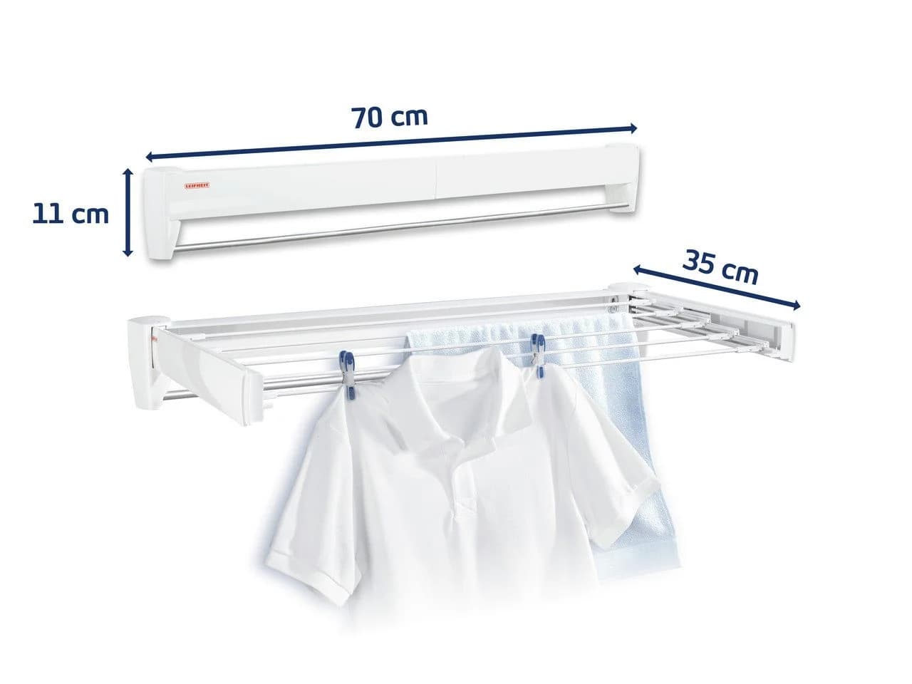 Leifheit Wandtrockner Telegant 36 Protect Plus Silber Aluminium - Bild 5
