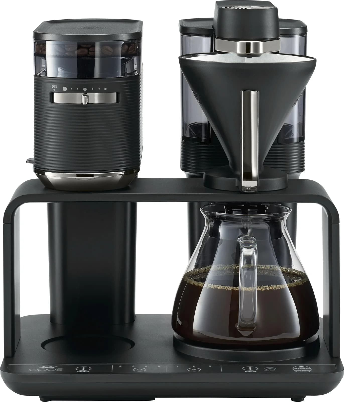 Melitta Kaffeemaschine EPOS 1024-04 mit Mahlwerk Schwarz/Silber