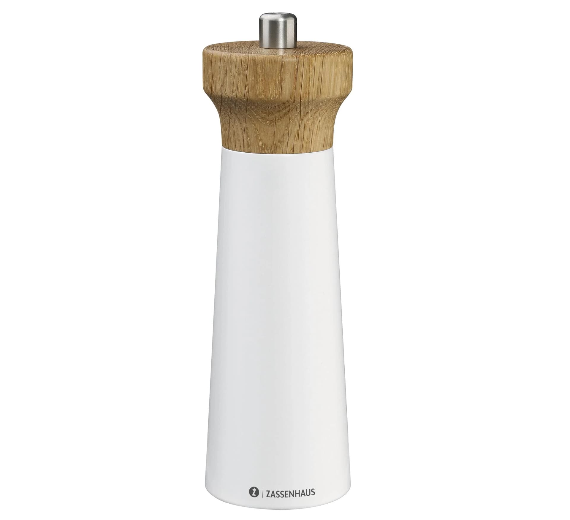 Pfeffermühle ZASSENHAUS WESTERLAND Keramik-Mahlwerk Weiß/Braun