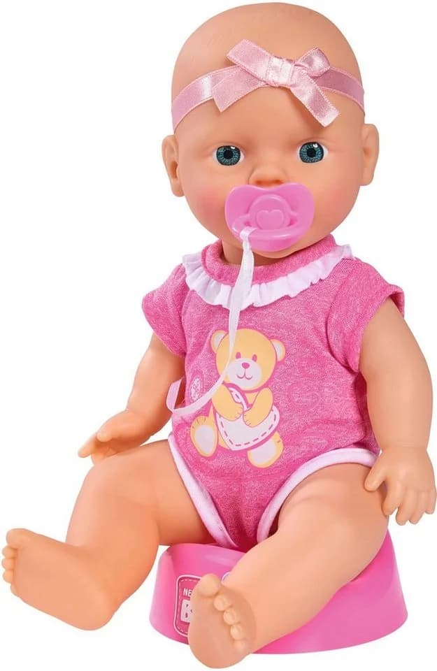 SIMBA Babypuppe New Born Baby mit Trink- und Nässfunktion