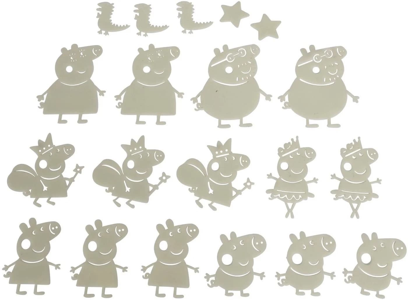 SIMBA Wanddeko Peppa Pig Glow in the Dark Set 20-tlg.