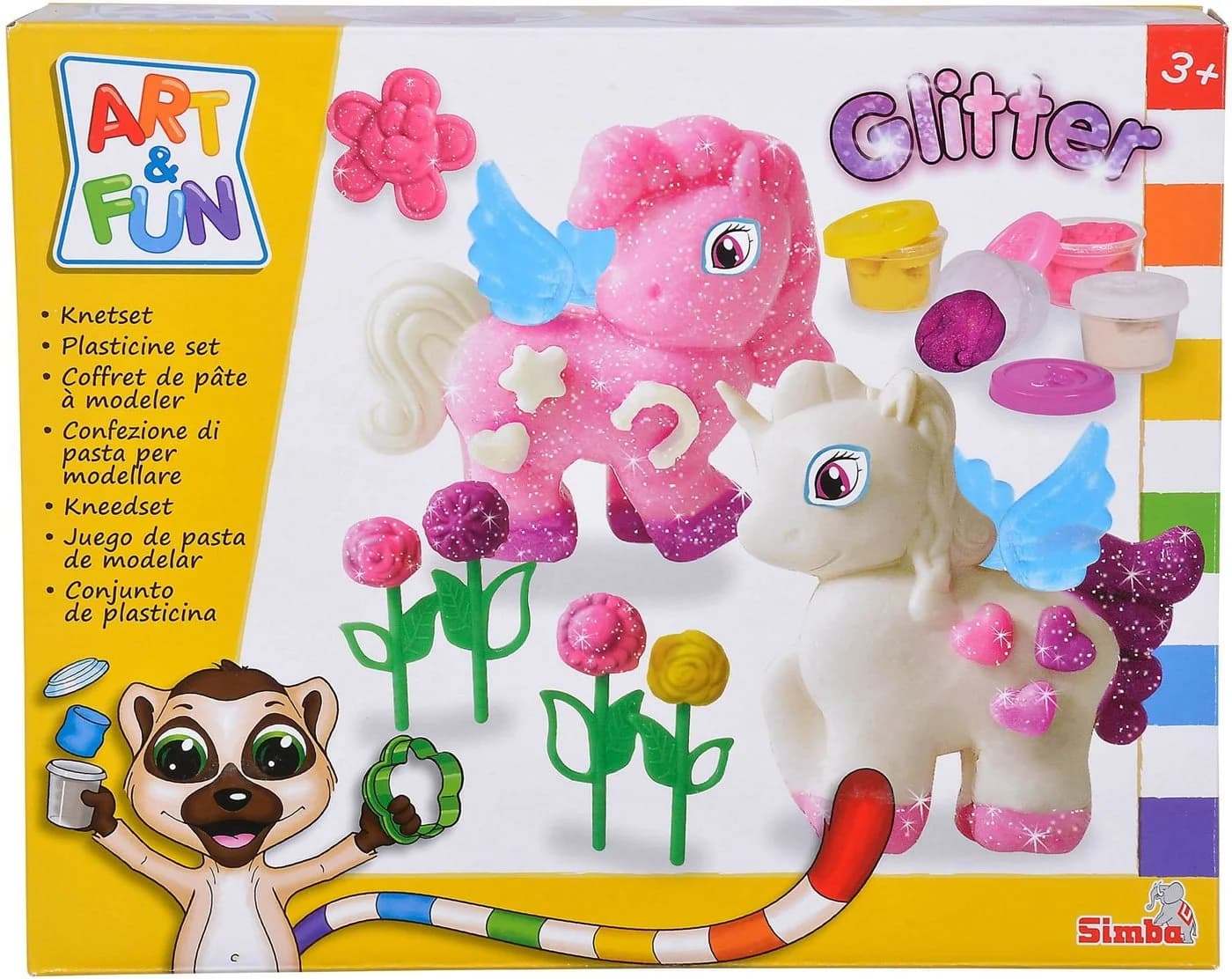 SIMBA Knete ART & FUN Knetset Glitzer Einhorn 106326016 - Bild 2