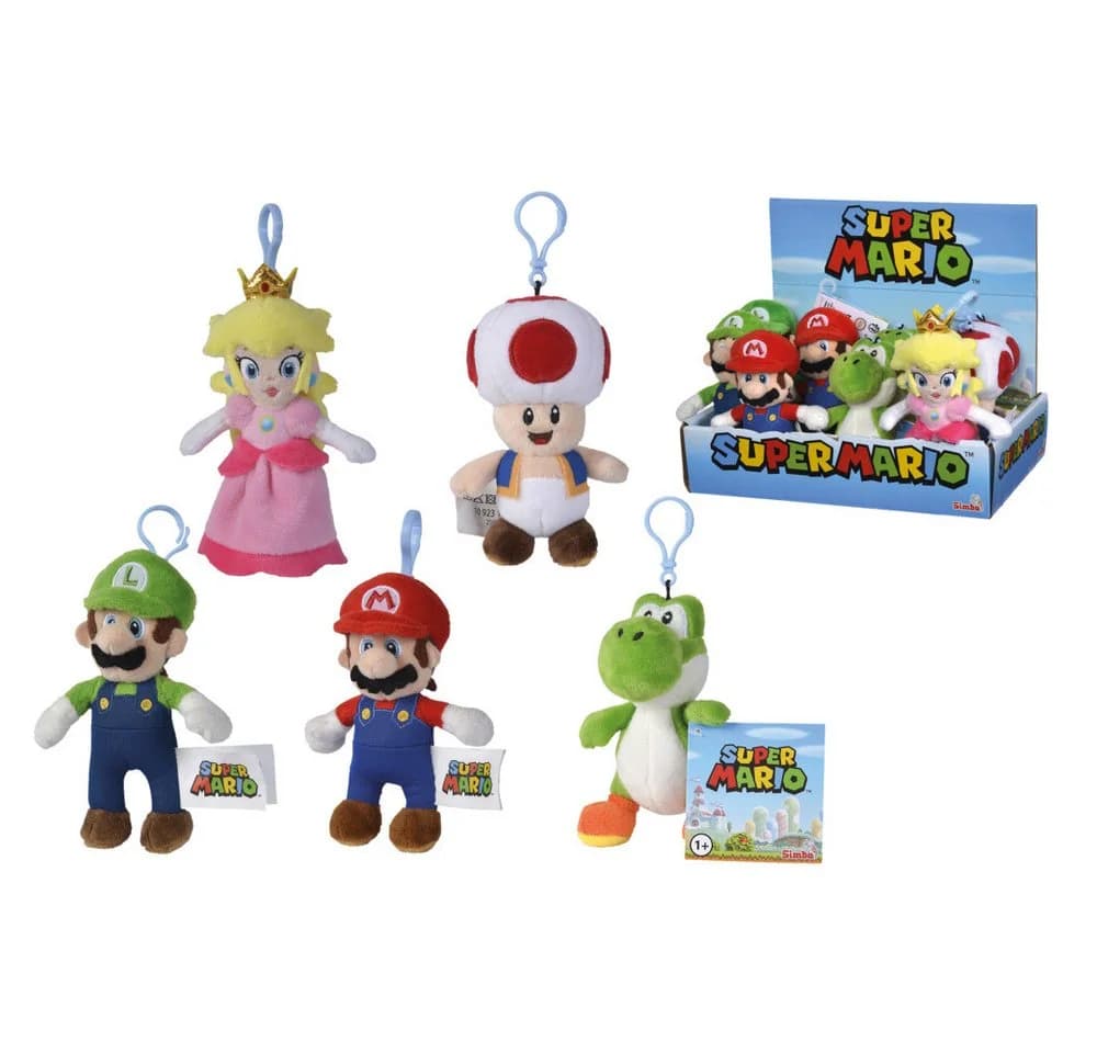 Simba Dickie Plüschanhänger Super Mario 5er-Sortiment 12cm - Bild 2